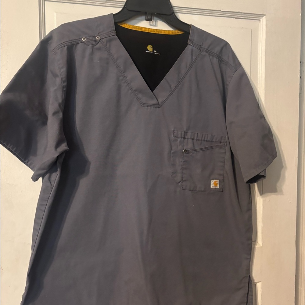 Carhartt Pewter V-Neck Blouse Durable and Comfortable